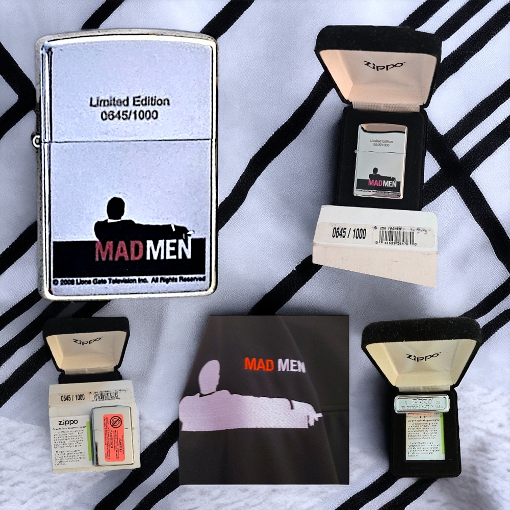 Rare Mad Men Limited-edition Numbered Zippo Lighter NIB